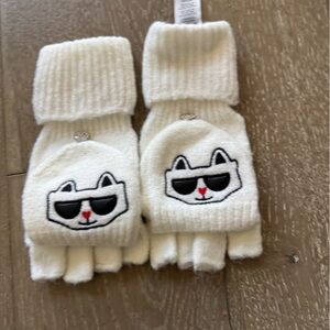 Karl Lagerfeld White Cat Gloves